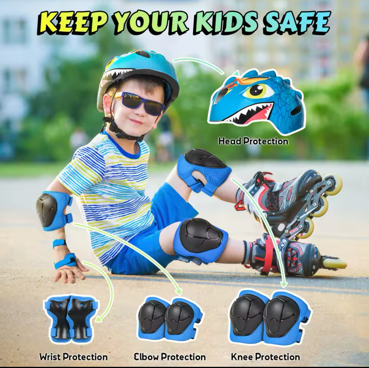 "Kids and toddlers bike and scooter helmet designed for ages 3-8years 