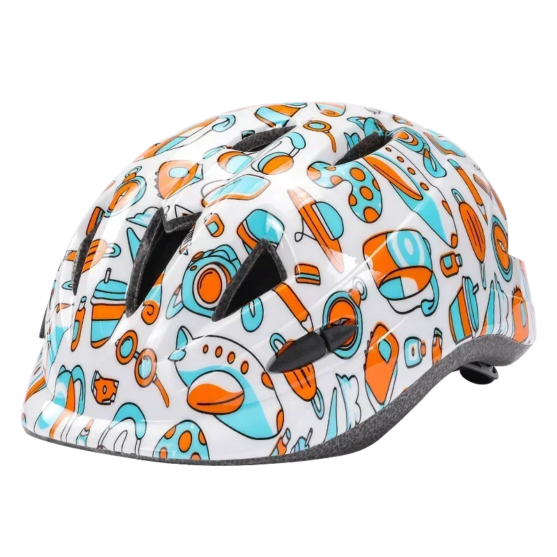 Kids Toddler bicycle helmet with an adjustable strap and air vents, suitable for kids aged 3-8."