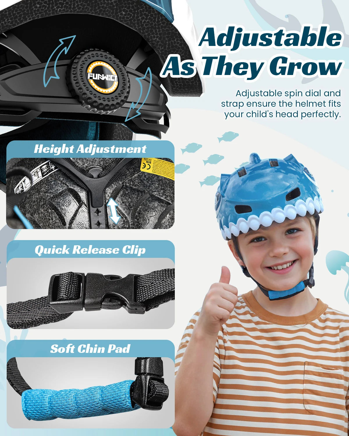 "Kids and toddlers bike and scooter helmet designed for ages 3-8years 